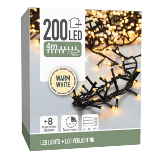 PerfectLED Compact kerstverlichting op batterijen | 4.5 meter | PerfectLED (200 leds, Warm wit, Batterijen, Timer, Binnen/Buiten) AX8417710 K151200204 - 5