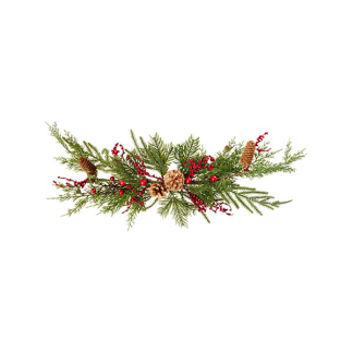 PerfectLED Decoratieve kersttak | PerfectLED | 72 x 18 x 6 cm (Bessen en dennenappels) YZB011510 K151002275