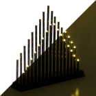 Kaarsenbrug | 34 x 32 centimeter (36 LEDs, Binnen, Zwart)