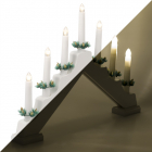 Kaarsenbrug | 39.5 x 31 cm (7 LEDs, Timer, Binnen, Wit)