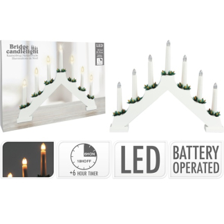 PerfectLED Kaarsenbrug | 39.5 x 31 cm (7 leds, Timer, Binnen, Wit) AX8000160 K150303705 - 2