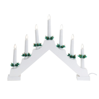 PerfectLED Kaarsenbrug | PerfectLED | 30 x 41 x 6 cm (7 leds, Elektrisch, Wit, Hout) AX8000110 K150303797