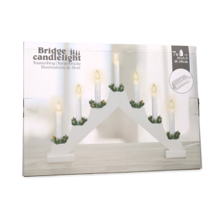 PerfectLED Kaarsenbrug | PerfectLED | 30 x 41 x 6 cm (7 leds, Elektrisch, Wit, Hout) AX8000110 K150303797 - 4