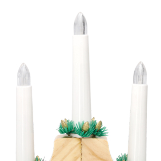 PerfectLED Kaarsenbrug | PerfectLED | 33 x 41 x 6 cm (7 leds, Batterijen, Timer, Naturel, Hout) AX8000180 K150303796 - 2