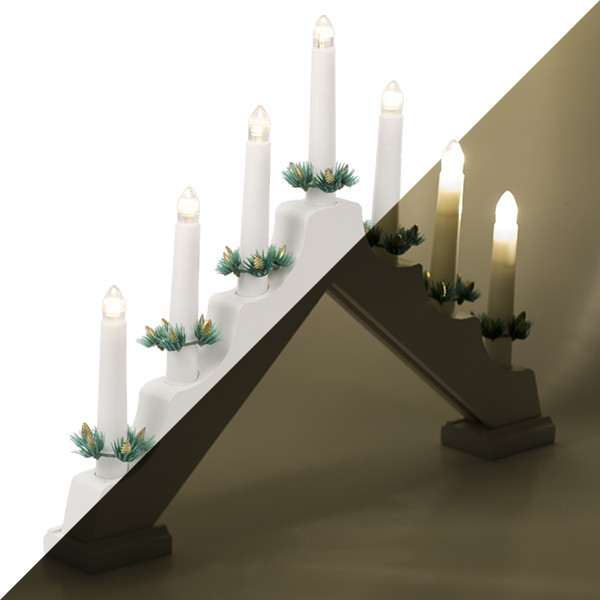 PerfectLED Kaarsenbrug | PerfectLED | 39.5 x 31 cm (7 leds, Timer, Binnen, Wit) AX8000160 K150303705 - 1