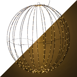 PerfectLED Kerst lichtbol | Ø 60 cm (400 leds, Extra warm wit, Metaal) AX2200240 K150303794 - 1