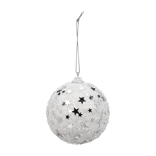 PerfectLED Kerstbal | PerfectLED | Ø 8 cm (Glitter, Wit) ABJ443240 K151000954 - 1