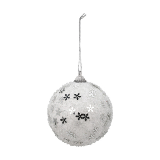 PerfectLED Kerstbal | PerfectLED | Ø 8 cm (Glitter, Wit) ABJ443240 K151000954 - 2