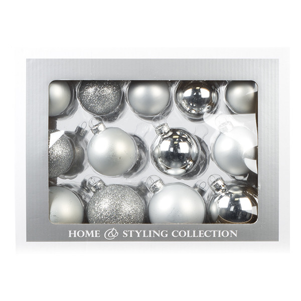 Armstrong Regeren Verfijnen Kerstballen | 26 stuks (Glas, Zilver) PerfectLED Kabelshop.nl