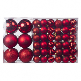 PerfectLED Kerstballen | 94 stuks (Rood) ACS100720 K151000232 - 