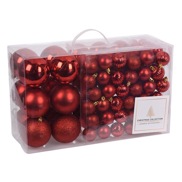 Kerstballen Action Complete set (94 stuks, Rood) PerfectLED