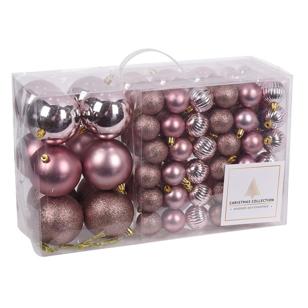 Kerstballen Action Complete set (94 stuks, Roze) PerfectLED