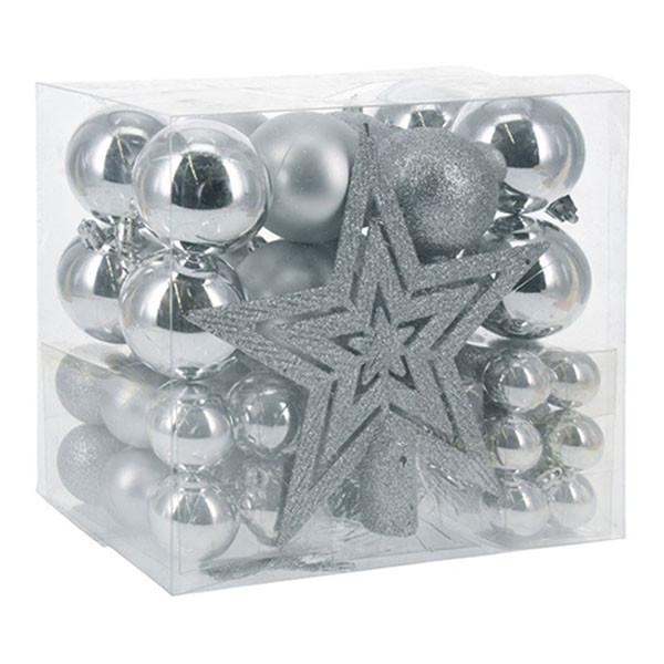 PerfectLED Kerstballen set | PerfectLED | 54 stuks (Piek, Slinger, Zilver) ACS108010 K151000829 - 1