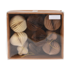 Kerstballen set | PerfectLED | 8 cm | 9 stuks (Papier, 3-kleurig)