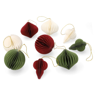 PerfectLED Kerstballen set | PerfectLED | 8 cm | 9 stuks (Papier, 3-kleurig) A64102820 K151000959 - 1