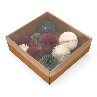 PerfectLED Kerstballen set | PerfectLED | 8 cm | 9 stuks (Papier, 3-kleurig) A64102820 K151000959 - 2