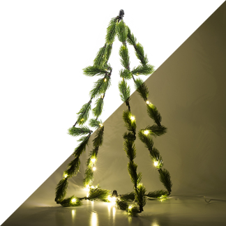 PerfectLED Kerstboom met verlichting | 40 x 25 cm (30 LEDs, Timer, Batterij, Binnen) AMZ105890 K150303875 - 
