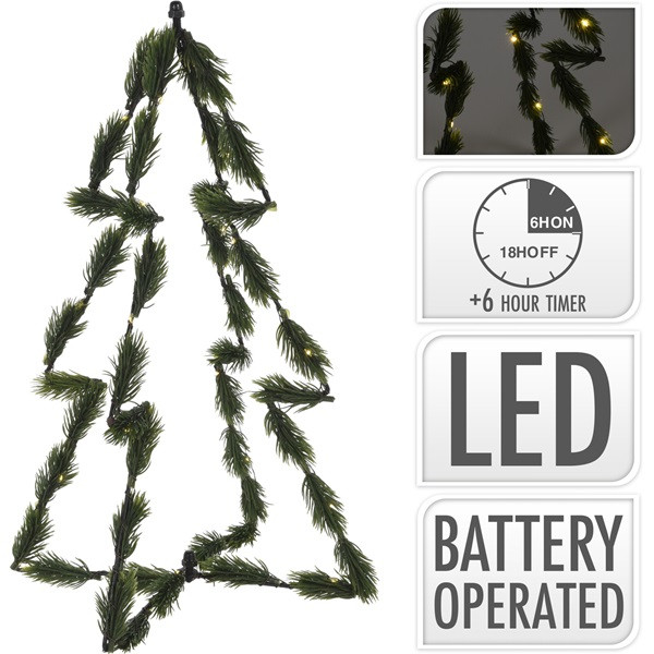 PerfectLED Kerstboom met verlichting | 40 x 25 cm (30 leds, Timer, Batterij, Binnen) AMZ105890 K150303875 - 4