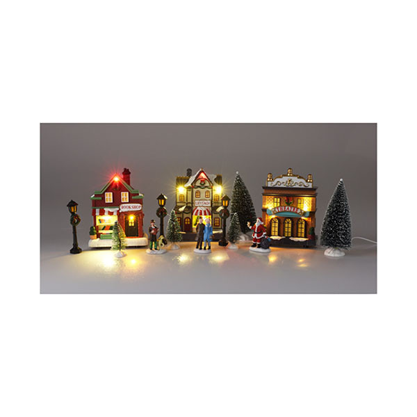 PerfectLED Kerstdorp accessoire | PerfectLED | 14-delig (Led, Batterijen, Klein kerstdorpje) ABG102060 K151002121 - 2