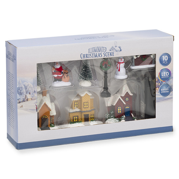 PerfectLED Kerstdorp accessoire | PerfectLED (Set van 10, Led, Batterijen, Klein kerstdorpje) ABG102010 K151000826 - 5