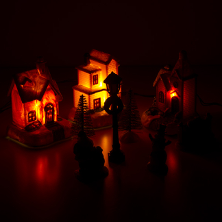 PerfectLED Kerstdorp accessoires | PerfectLED (10 stuks, led, Batterijen, Klein kerstdorpje) ABG102010 K151000826 - 2