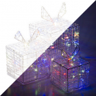 PerfectLED Kerstfiguur cadeaus | 12, 15 en 20 cm (90 Multi LEDs, 3 stuks, Binnen/Buiten) AX8106770 K150303707