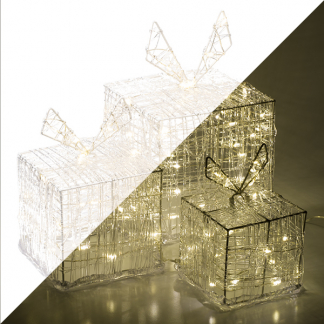 PerfectLED Kerstfiguur cadeaus | 12, 15 en 20 cm (90 leds, 3 stuks, Binnen/Buiten) AX8106570 K150303706 - 1