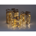 Kerstfiguur cadeaus | PerfectLED | 17, 23 en 30 centimeter (Led, 3 stuks, Timer, Binnen, Goud)