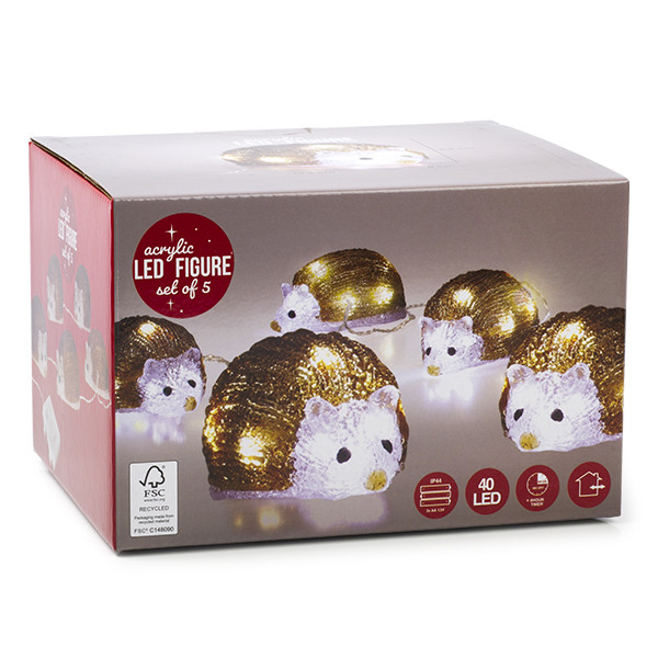 PerfectLED Kerstfiguur egel | PerfectLED | 5 stuks (Kerstslinger, Acryl, Timer, Binnen/Buiten) AGX000130 K151000769 - 7