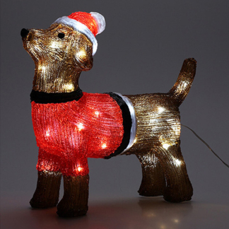 PerfectLED Kerstfiguur hond | PerfectLED | 38 x 14.5 x 40.5 cm (Led, Acryl, Binnen/Buiten) AGX100020 K151001032
