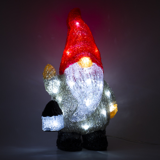 PerfectLED Kerstfiguur kabouter | PerfectLED | 21 x 13.5 x 39 centimeter (Acryl, Timer, Helder wit, Binnen/Buiten) AMC000050 K151000772 - 2