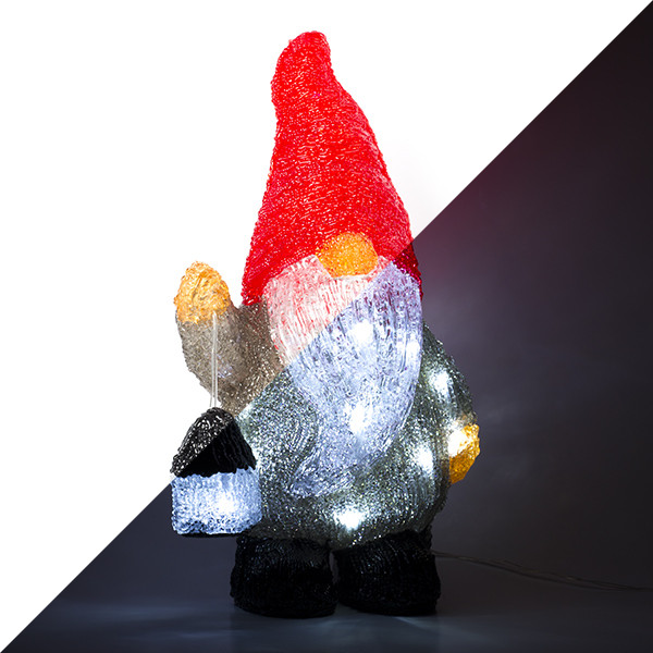 PerfectLED Kerstfiguur kabouter | PerfectLED | 21 x 13.5 x 39 cm (Acryl, Timer, Binnen/Buiten) AMC000050 K151000772 - 1