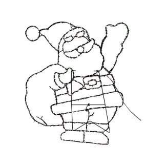 PerfectLED Kerstfiguur kerstman | PerfectLED | 59 x 70 cm (335 leds, Netstroom, Timer, Binnen/Buiten) AXT110040 K151002250