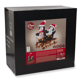PerfectLED Kerstfiguur pinguïns op slee | PerfectLED | 57 x 30 x 55.5 centimeter (Acryl, Timer, Helder wit, Binnen/Buiten) AMC000150 K151000849 - 4