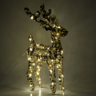 PerfectLED Kerstfiguur rendier | PerfectLED | 24 x 8 x 37 centimeter (Timer, Warm wit, Kunststof/ijzer, Binnen/Buiten, Goud) AMZ112230 K151000774 - 2