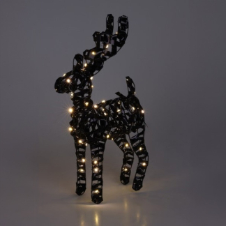 PerfectLED Kerstfiguur rendier | PerfectLED | 24 x 8 x 37 centimeter (Timer, Warm wit, Kunststof/ijzer, Binnen/Buiten, Zwart) AMZ112630 K151000788 - 1