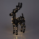 Kerstfiguur rendier | PerfectLED | 24 x 8 x 37 centimeter (Timer, Warm wit, Kunststof/ijzer, Binnen/Buiten, Zwart)