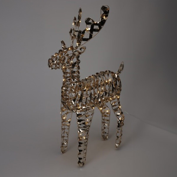 PerfectLED Kerstfiguur rendier | PerfectLED | 36 x 14 x 60 centimeter (Timer, Warm wit, Kunststof/ijzer, Binnen/Buiten, Goud) AMZ112240 K151000775 - 1