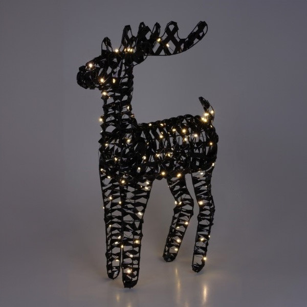PerfectLED Kerstfiguur rendier | PerfectLED | 36 x 14 x 60 centimeter (Timer, Warm wit, Kunststof/ijzer, Binnen/Buiten, Zwart) AMZ112640 K151000789 - 1