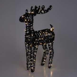 PerfectLED Kerstfiguur rendier | PerfectLED | 36 x 14 x 60 centimeter (Timer, Warm wit, Kunststof/ijzer, Binnen/Buiten, Zwart) AMZ112640 K151000789 - 1