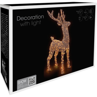 PerfectLED Kerstfiguur rendier | PerfectLED | 52 × 22 × 80 cm (600 leds, Timer, Warm wit, Kunststof/ijzer, Binnen/Buiten) AMZ202240 K151002185 - 2