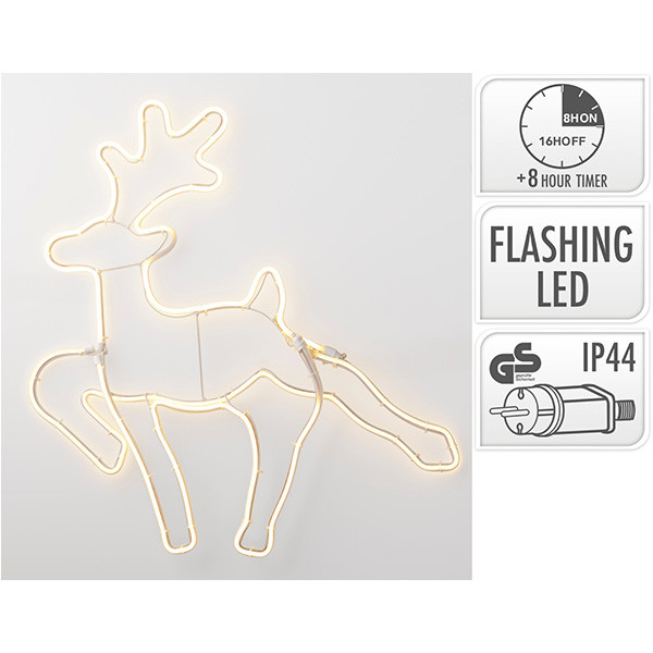 PerfectLED Kerstfiguur rendier | PerfectLED | 54 x 59 cm (Bewegend licht, 343 leds, Netstroom, Timer, Binnen/Buiten) AXD200000 K151001027 - 5