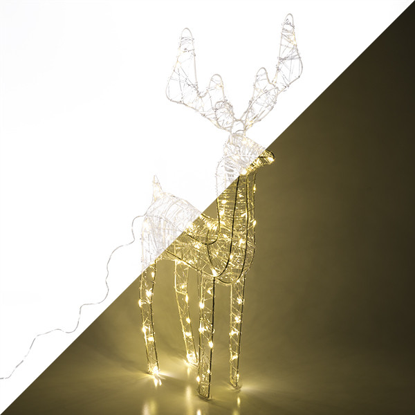 Gezichtsvermogen jurk Donau Kerstfiguur rendier Action | 80 centimeter (80 LEDs, Binnen/Buiten)  PerfectLED Kabelshop.nl