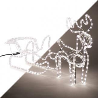PerfectLED Kerstfiguur rendier met slee | 44 centimeter (324 leds, Binnen/Buiten) AXS100000 K150302763 - 1