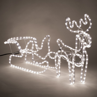 PerfectLED Kerstfiguur rendier met slee | 44 centimeter (324 leds, Binnen/Buiten) AXS100000 K150302763 - 3
