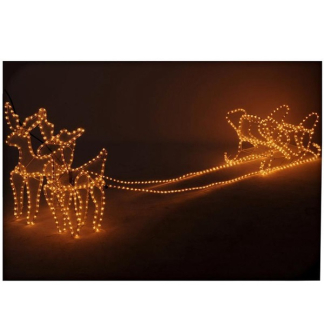 PerfectLED Kerstfiguur rendier met slee | 62 cm (756 LEDs, Binnen/Buiten) AXS100050 K151000382 - 