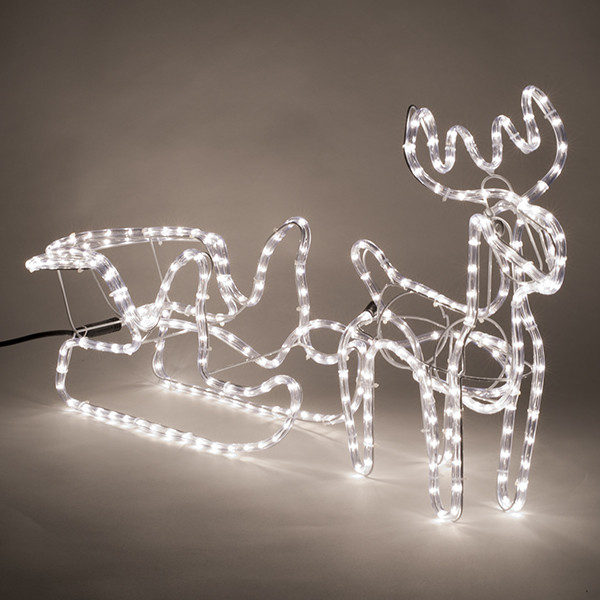 PerfectLED Kerstfiguur rendier met slee | PerfectLED | 44 centimeter (324 leds, Binnen/Buiten) AXS100000 K150302763 - 3