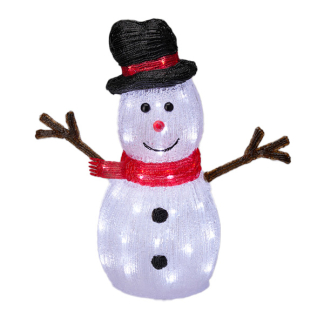 PerfectLED Kerstfiguur sneeuwpop | PerfectLED | 30 x 18 x 40 centimeter (40 leds, Kunststof, Batterijen, Binnen/Buiten) AGX000210 K151001034