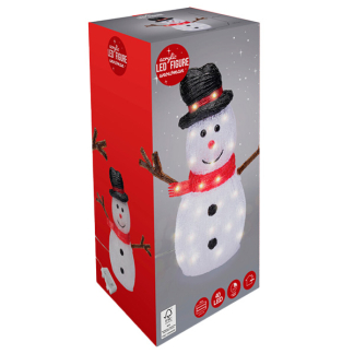 PerfectLED Kerstfiguur sneeuwpop | PerfectLED | 30 x 18 x 40 centimeter (40 leds, Kunststof, Batterijen, Binnen/Buiten) AGX000210 K151001034 - 3