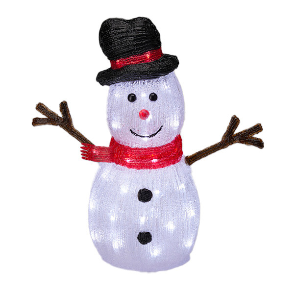 PerfectLED Kerstfiguur sneeuwpop | PerfectLED | 30 x 18 x 40 cm (40 leds, Kunststof, Batterijen, Binnen/Buiten) AGX000210 K151001034 - 1